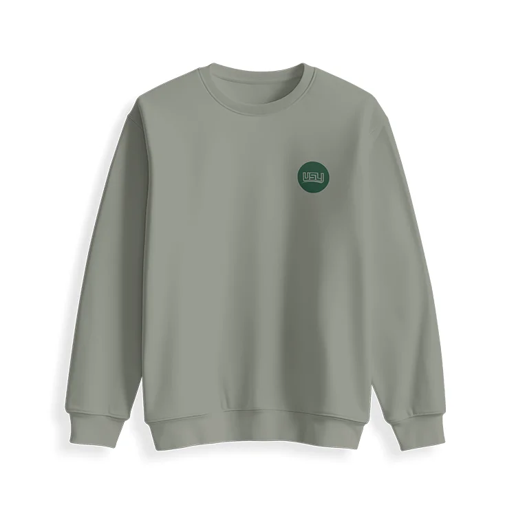 Monochrome Crewneck Pullover - Sage Sabrina Neck Pullover