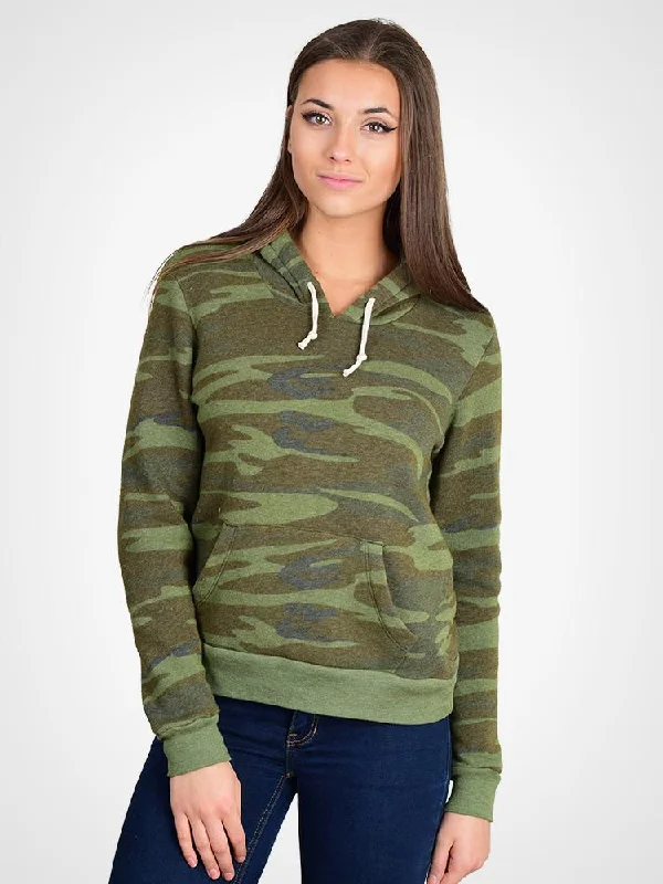 Camo Fleece Pullover Hoodie Fleece Warm Pullover