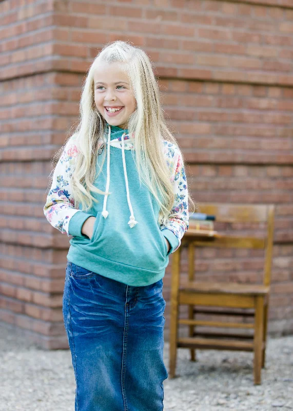 Doublehood™  Floral Block Sweatshirt - FINAL SALE Hoodie with Logo Branding Identity