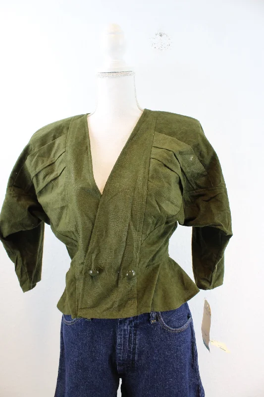 Vintage Green jacket (S) Mesh Jacket Canvas Jacket Denim Jacket