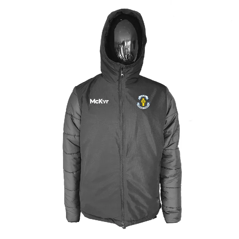 Mc Keever Errigal Ciaran Core 22 Stadium Jacket - Adult - Black Collared Jacket Crew Neck Jacket Turtle Neck Jacket