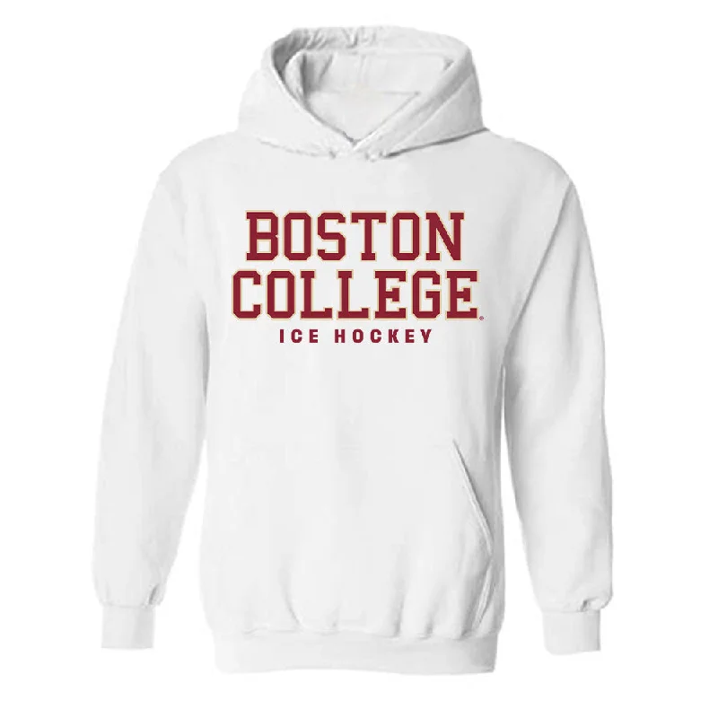 Boston College - NCAA Women's Ice Hockey : Kiley Erickson - Classic Shersey Hooded Sweatshirt Hoodie with Applique Textured Unique