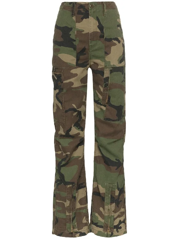 camouflage print cargo trousers Trousers Party Sparkling