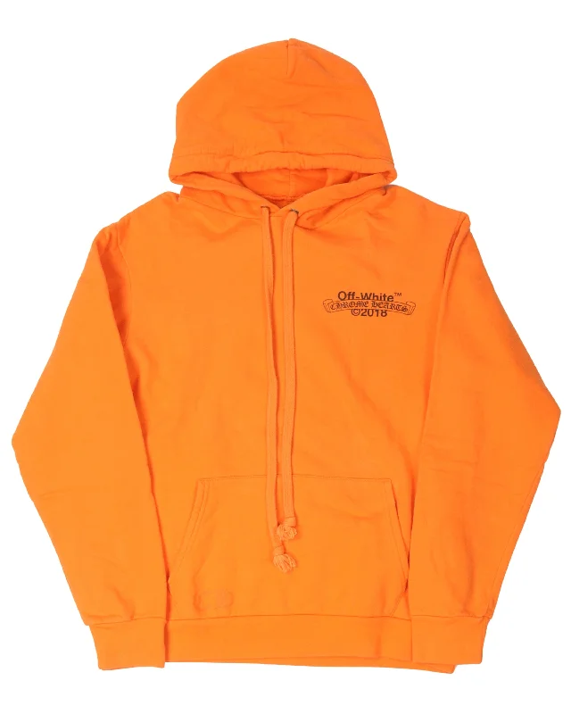 Off-White Hoodie Hoodie with Hem Elastic Stretchable Comfortable