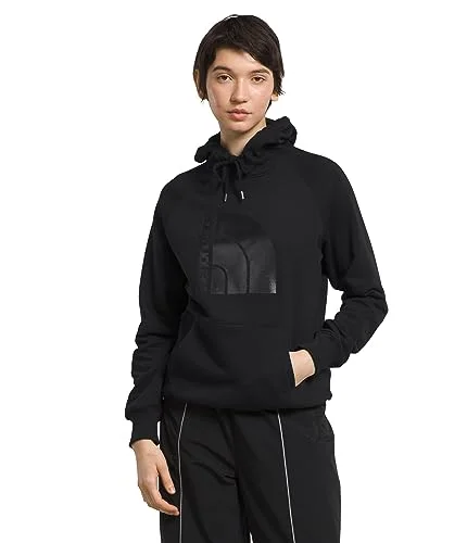 THE NORTH FACE Women's Jumbo Half Dome Pullover Hoodie, TNF Black/Tonal, Large High Neck Pullover