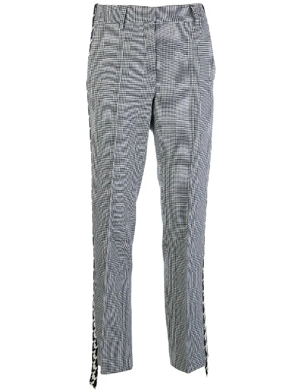 stripe detail tailored trousers Trousers Handmade Artisanal