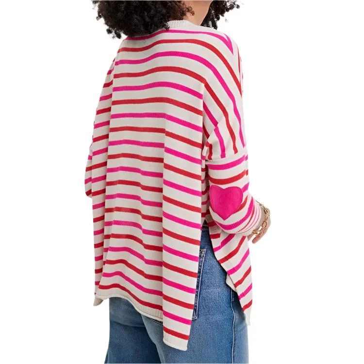 Amour Sweater Candy Cane Stripe by Mersea Soft Cozy Warm