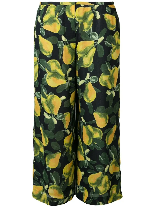 printed wide-leg trousers Trousers Hiking Durable