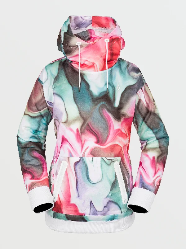 Spring Shred Hoodie - Nebula Print Hoodie with Lace Feminine Delicate