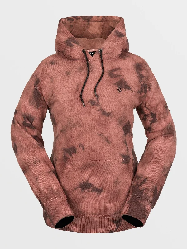 Costus Hoodie - PINK SALT WASH Hoodie with Button Classic Timeless