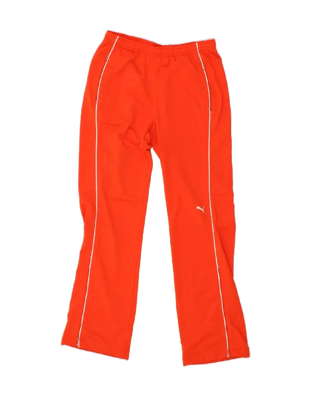 PUMA Womens Tracksuit Trousers UK 10 Small Orange Polyester Trousers Lace Delicate