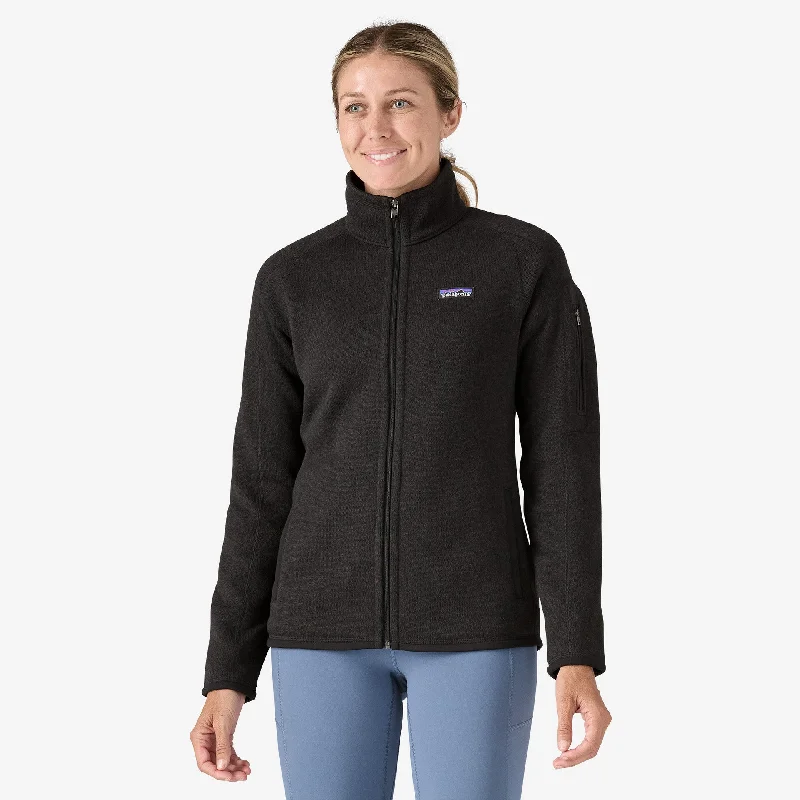 Patagonia Women's Better Sweater Fleece Jacket - BLACK Wool Fabric Cashmere Fabric Tweed Fabric