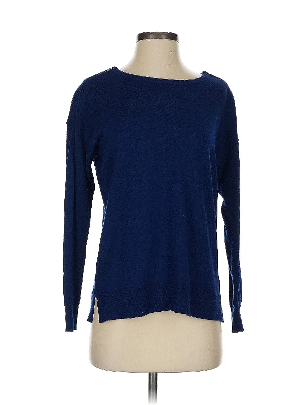 Wool Pullover Sweater Shirred Sleeve Feminine