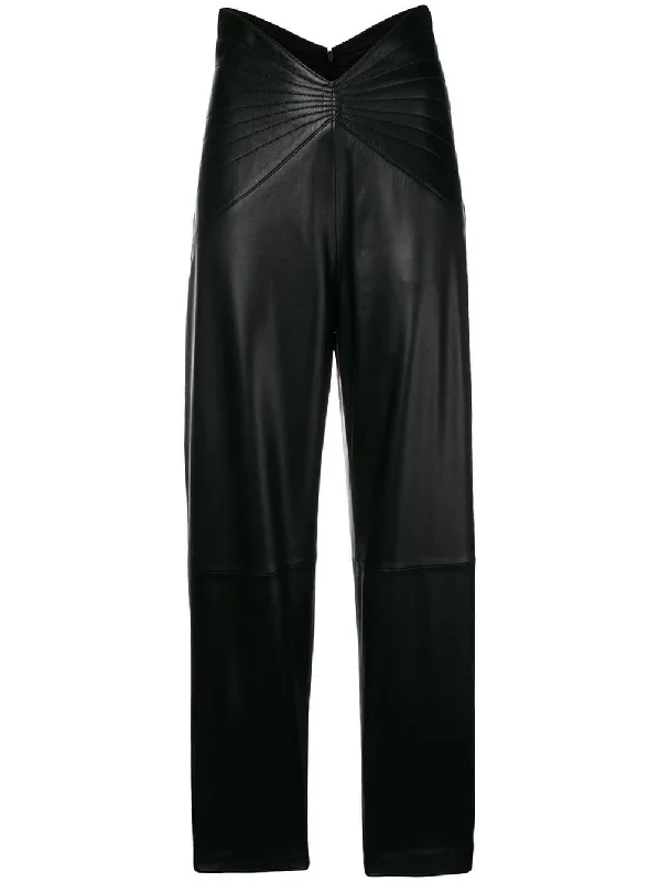 high-waist leather trousers Trousers Travel Practical