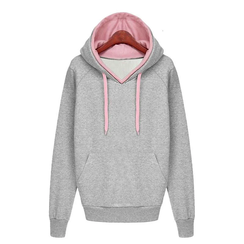 Women Sweatshirt Casual Double Hoodies Long Sleeve Female Pullover Loose Tops Sweatshirts Women's Clothings Scalloped Neck Pullover Women Sweatshirt Casual Double Hoodies Long Sleeve Female Pullover Loose Tops Sweatshirts Women's Clothings Scalloped Neck Pullover