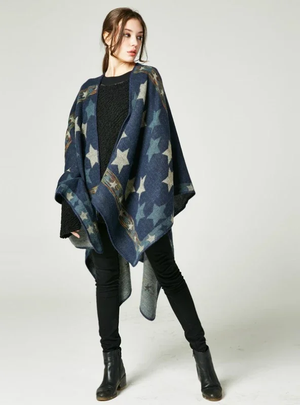 STARS COLORED CASHMERE MULTI-PURPOSE SHAWL Trendy Boho Style Shawl