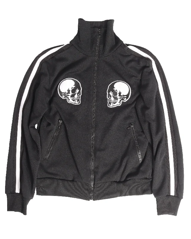 SS04 "Dream Baby Dream" Polyester Double Skull Track Jacket Wool Fabric Cashmere Fabric Tweed Fabric