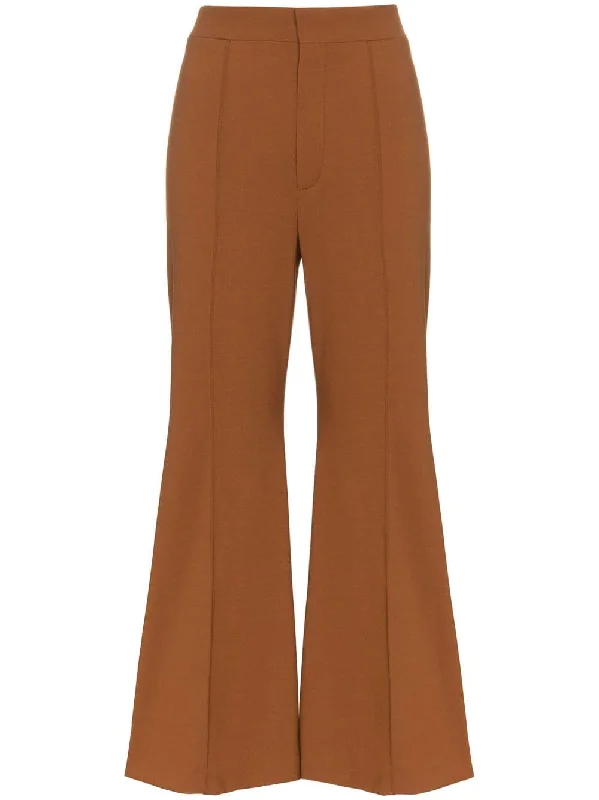 bell bottom trousers Trousers High Rise Slim Fit