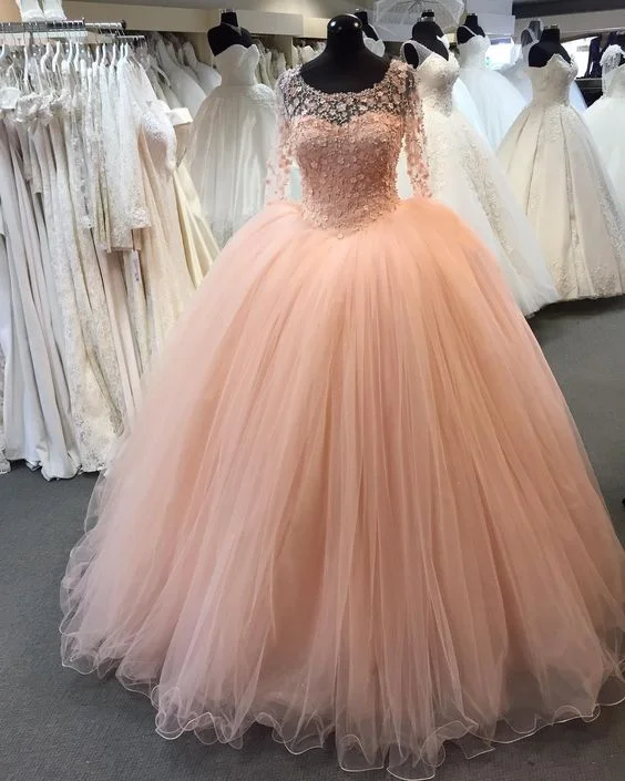 Fashion Ball Gown Quinceanera Dresses Custom Made Scoop Tulle Wedding Party Gowns Prom Dress cg14544 Fashion Ball Gown Quinceanera Dresses Custom Made Scoop Tulle Wedding Party Gowns Prom Dress cg14544