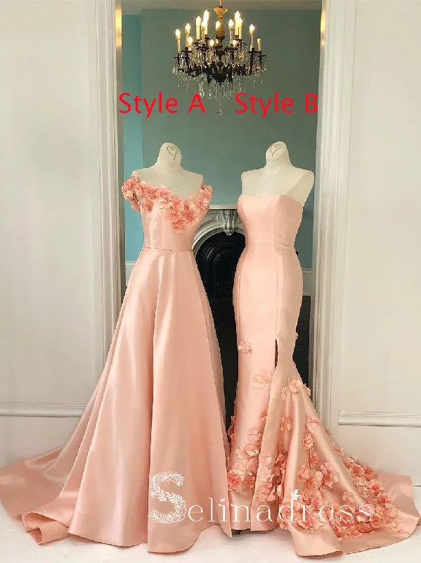 Pearl Pink Long Prom Dresses Applique Sweep/Brush Train Vintage Formal Dress Evening Gowns SED140 Pearl Pink Long Prom Dresses Applique Sweep/Brush Train Vintage Formal Dress Evening Gowns SED140
