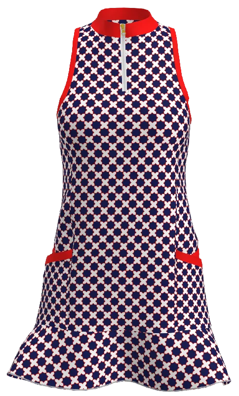 AB SPORT Women's Mosaic Print Golf Dress GD003-MOSBWR