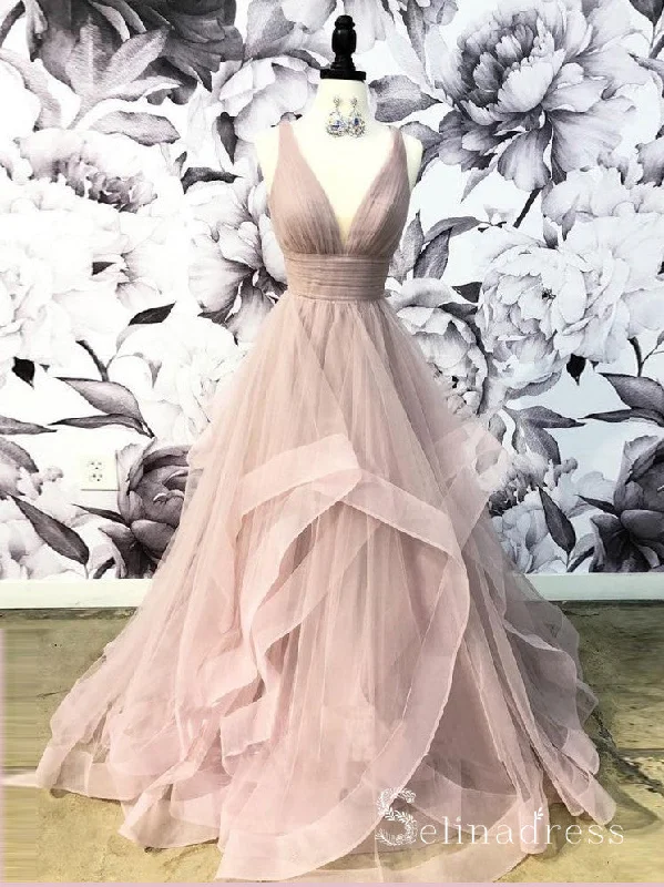 Dusty Pink Open Back Long Prom Dress Unique Simple Formal Dress Long Evening Gowns SED031 Dusty Pink Open Back Long Prom Dress Unique Simple Formal Dress Long Evening Gowns SED031