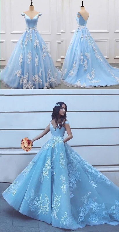 Custom drsses PROM dress is beautiful, elegant v-neck, shoulder-length gown light blue PROM dress PROM dress cg14149 Custom drsses PROM dress is beautiful, elegant v-neck, shoulder-length gown light blue PROM dress PROM dress cg14149