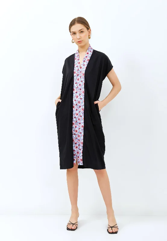 CHERRY BLOSSOM Kebaya Dress Black