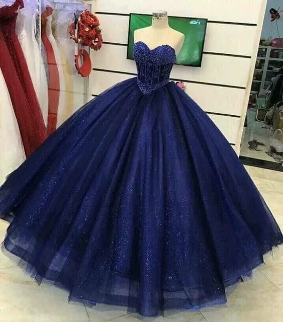 Gorgeous Beading Sweetheart neck Tulle Quinceanera Dresses, Blue Ball Gown Prom Dress cg14546 Gorgeous Beading Sweetheart neck Tulle Quinceanera Dresses, Blue Ball Gown Prom Dress cg14546