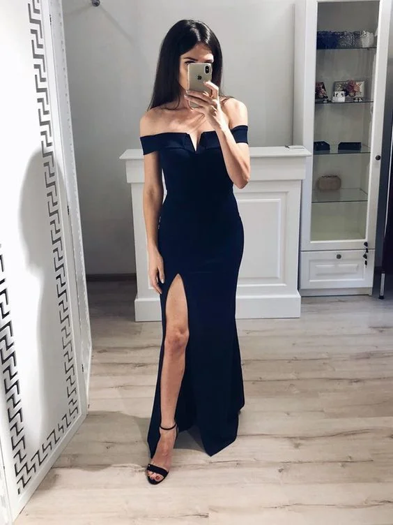 Off Shoulder Black Prom Dresses, Off Shoulder Black Floor Length Evening Formal Graduation Dresses cg14391 Off Shoulder Black Prom Dresses, Off Shoulder Black Floor Length Evening Formal Graduation Dresses cg14391