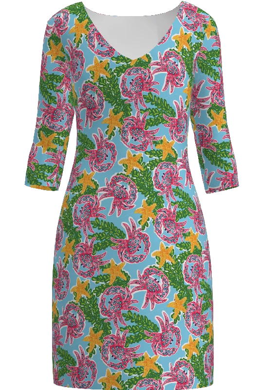 AB SPORT Women's Crab Print Resort Dress LD001-CRAB