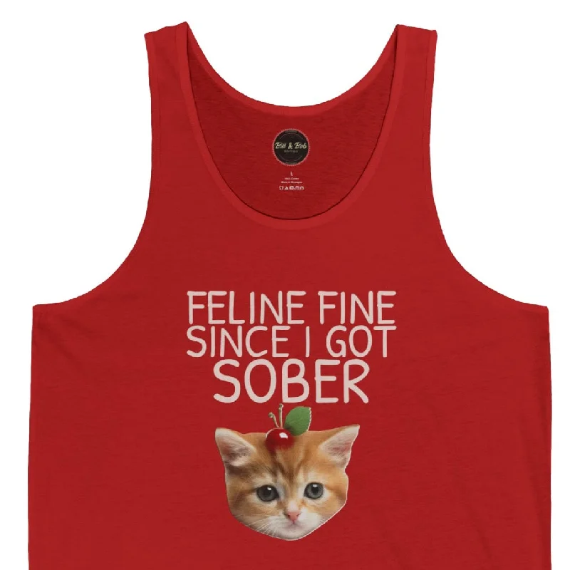 Feline Fine Unisex Jersey Tank Royal Blue Jersey Shirt