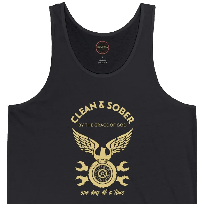 Clean and Sober by the Grace of God Unisex Jersey Tank Chic Jersey Tee