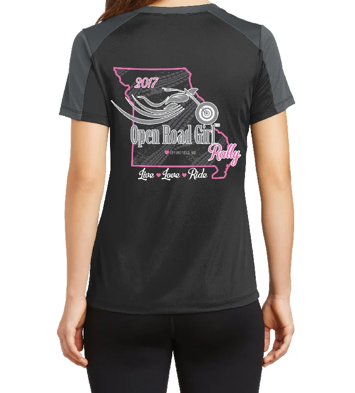 2017 Springfield MO Rally Ladies V-neck Tee Casual Formal Business