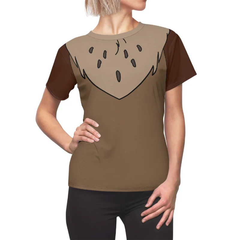 Big Mama Women's Shirt, The Fox and the Hound Costume Mesh Blend Leather Blend Suede Blend