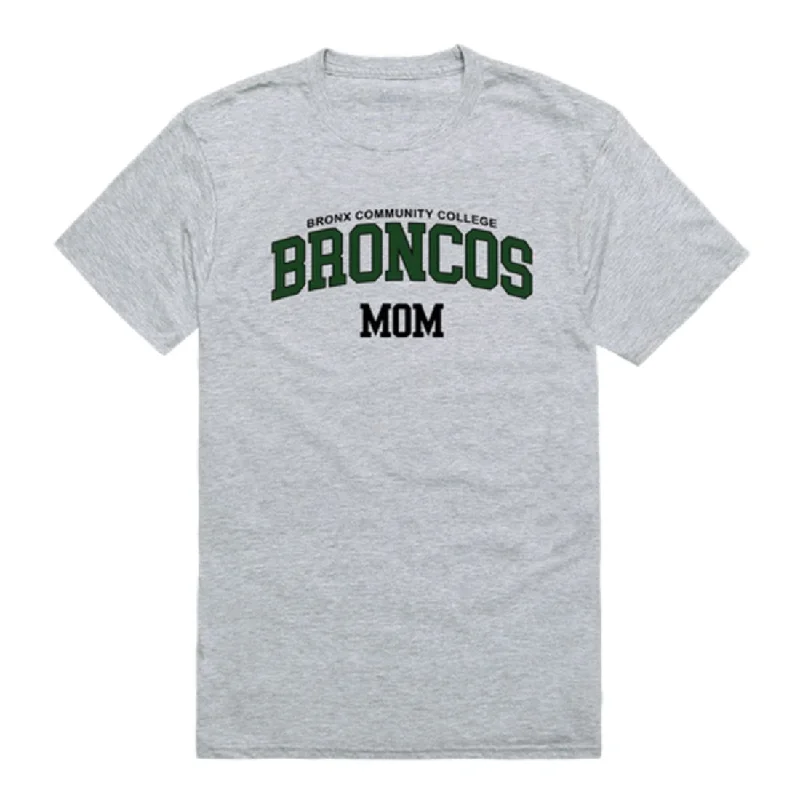 Bronx Community College Broncos Mom T-Shirts Graphic Embroidered Appliqued