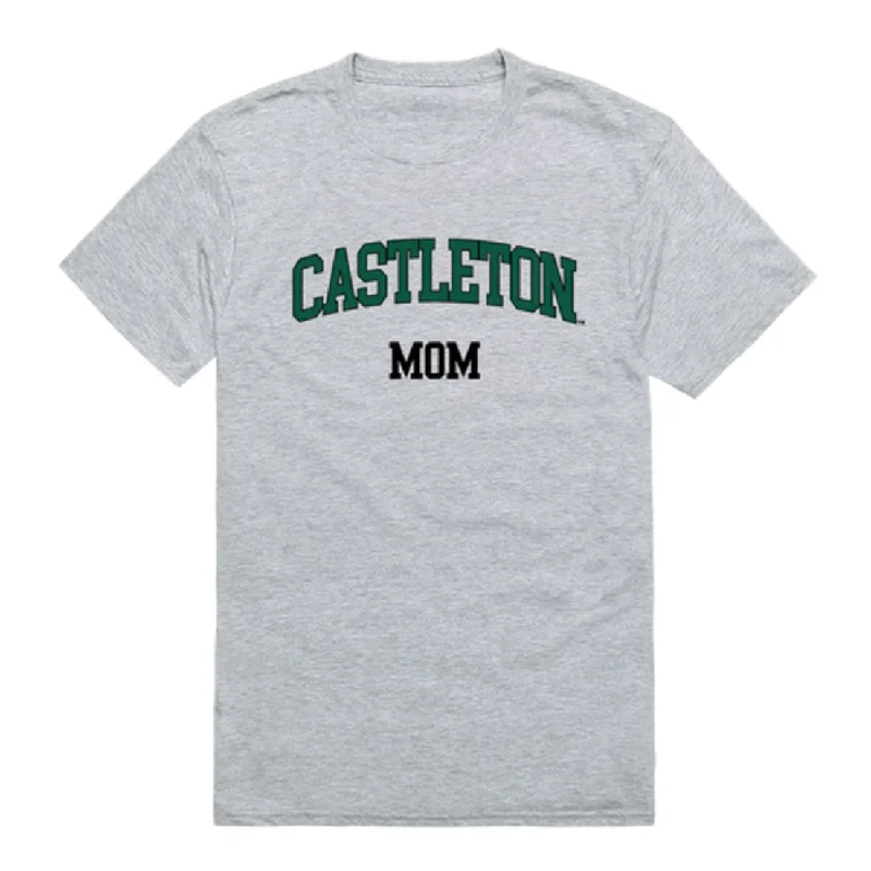 Castleton University Spartans Mom T-Shirts Boxy Fit Fitted Loose