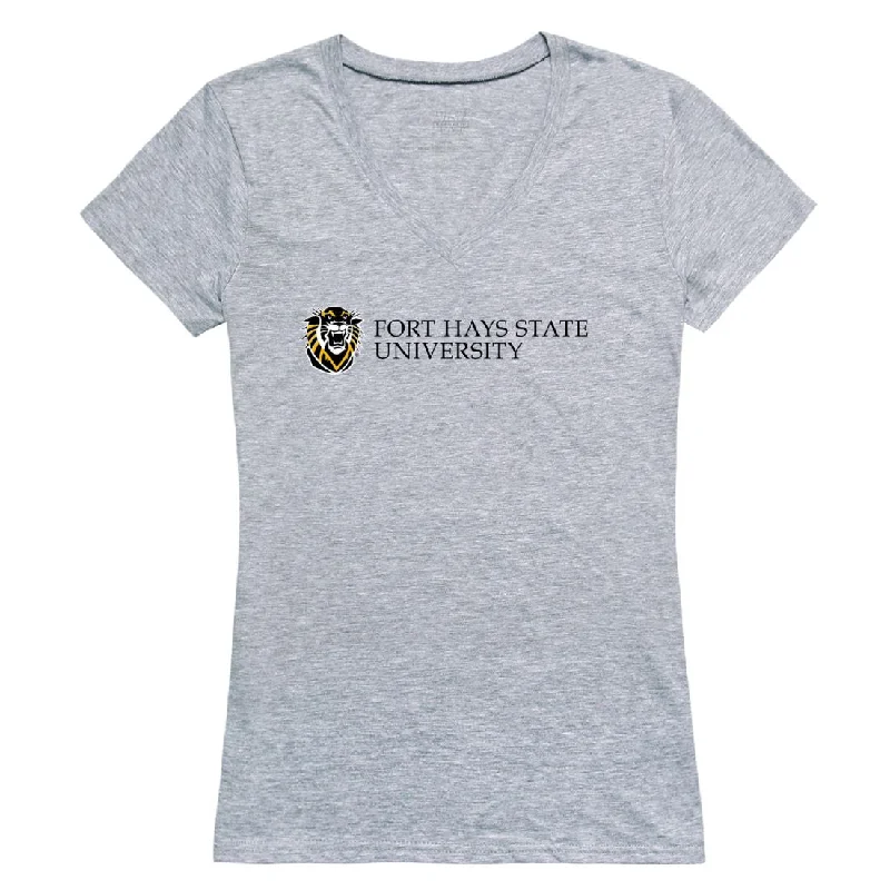 Fort Hays State University Tigers Womens Seal T-Shirt Spandex Blend Rayon Blend Denim Blend Fort Hays State University Tigers Womens Seal T-Shirt Spandex Blend Rayon Blend Denim Blend