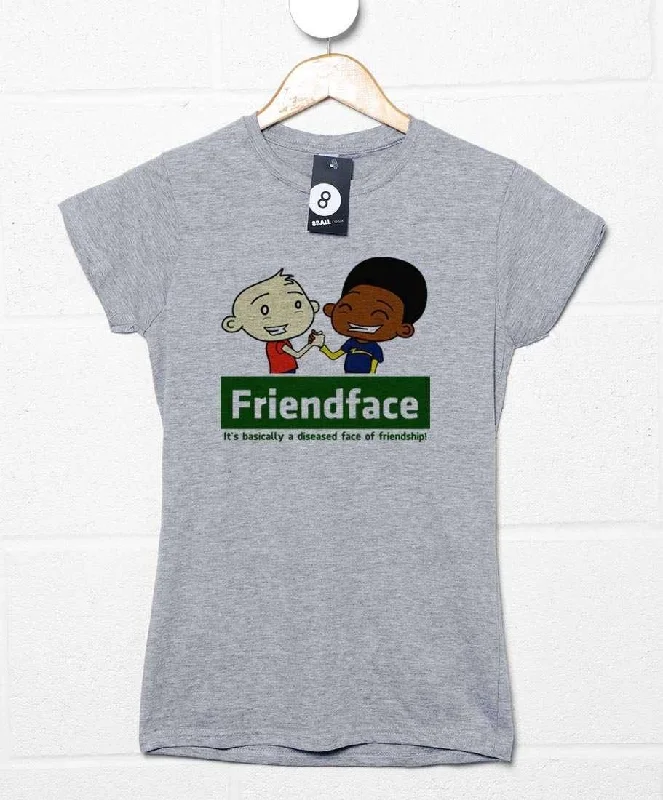 Friendface T-Shirt for Women Silk Blend Satin Velvet