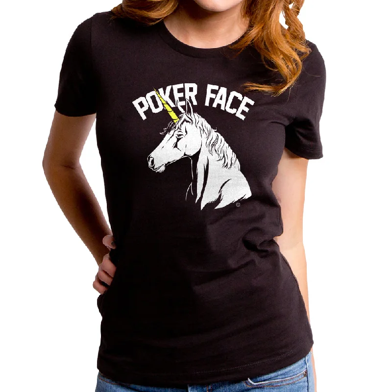 Poker Face Women's T-Shirt Modern Contemporary Chic