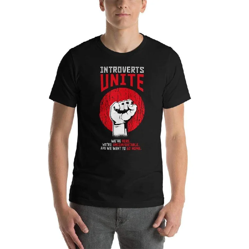 Introverts unite! - Basic T-Shirt Layered Multi-layer Single Layer