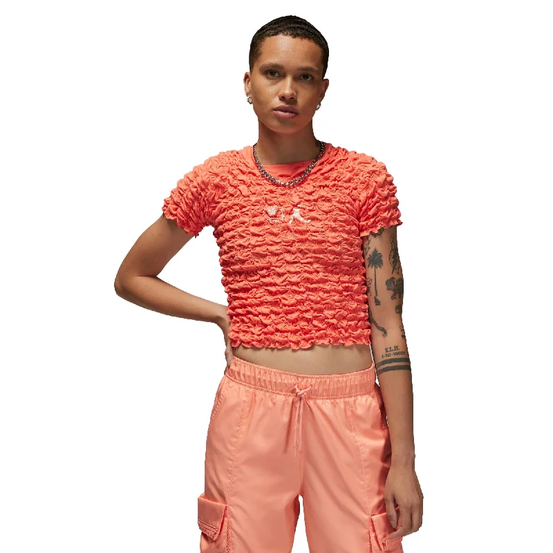 Jordan x Bephies Beauty Supply Women's Scrunchie T-Shirt Red Layered Multi-layer Single Layer Jordan x Bephies Beauty Supply Women's Scrunchie T-Shirt Red Layered Multi-layer Single Layer