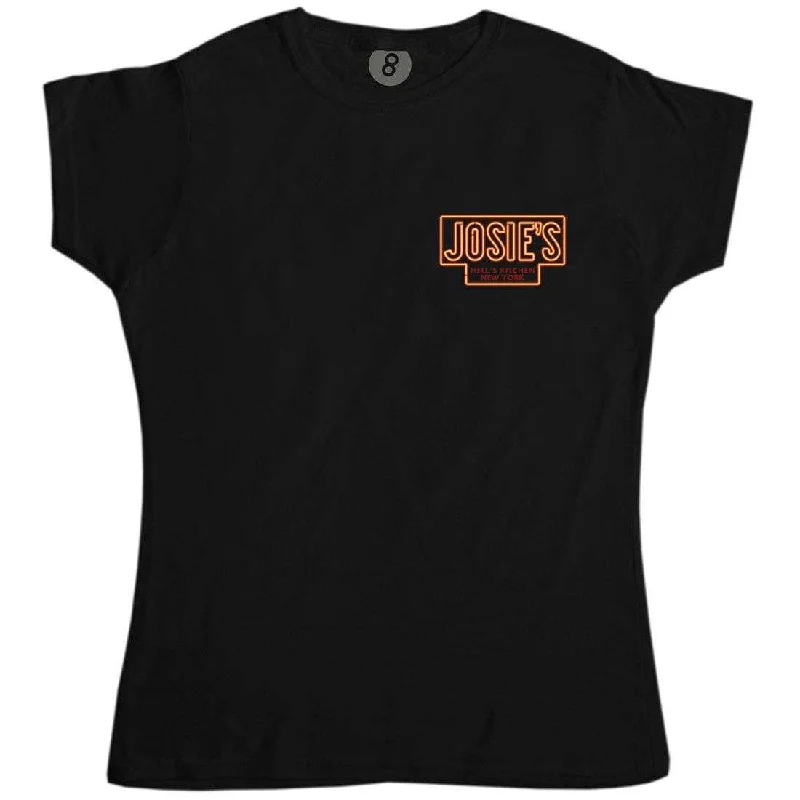 Josies Bar Pocket And Back Print Womens T-Shirt Oversized T-Shirt Spandex breathable Josies Bar Pocket And Back Print Womens T-Shirt Oversized T-Shirt Spandex breathable
