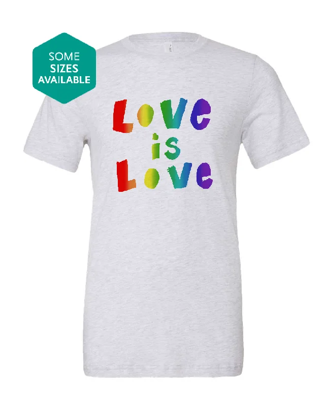 Love is Love : Unisex Tee V-Neck T-Shirt Long Sleeve Cotton