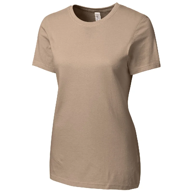 Clique Women's Light Beige Playlist Tee Front Pockets Side Pockets Patch Pockets