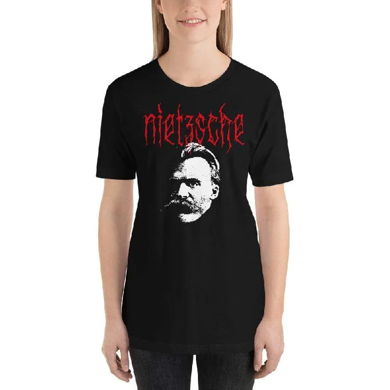 Metal Philosophers - Nietzsche - Basic T-Shirt Fashionable Trendy Casual