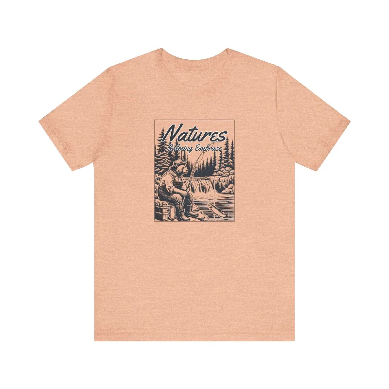 Natures Calming Embrace Unisex Jersey Short Sleeve Tee Lace Blend Ribbed Blend Corduroy Blend Natures Calming Embrace Unisex Jersey Short Sleeve Tee Lace Blend Ribbed Blend Corduroy Blend