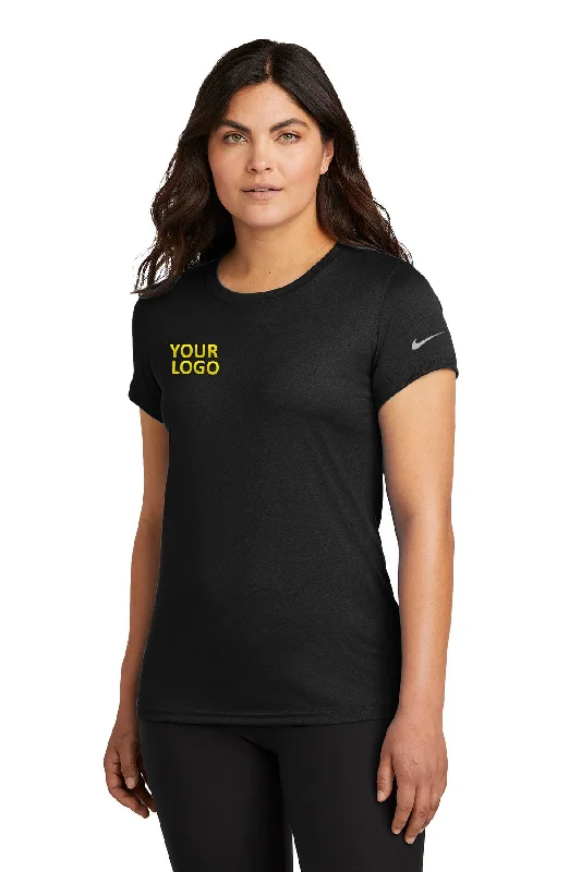 Nike Ladies Swoosh Sleeve rLegend Customized Tee's, Black Iron Safe Non-Iron Wrinkle Free Nike Ladies Swoosh Sleeve rLegend Customized Tee's, Black Iron Safe Non-Iron Wrinkle Free