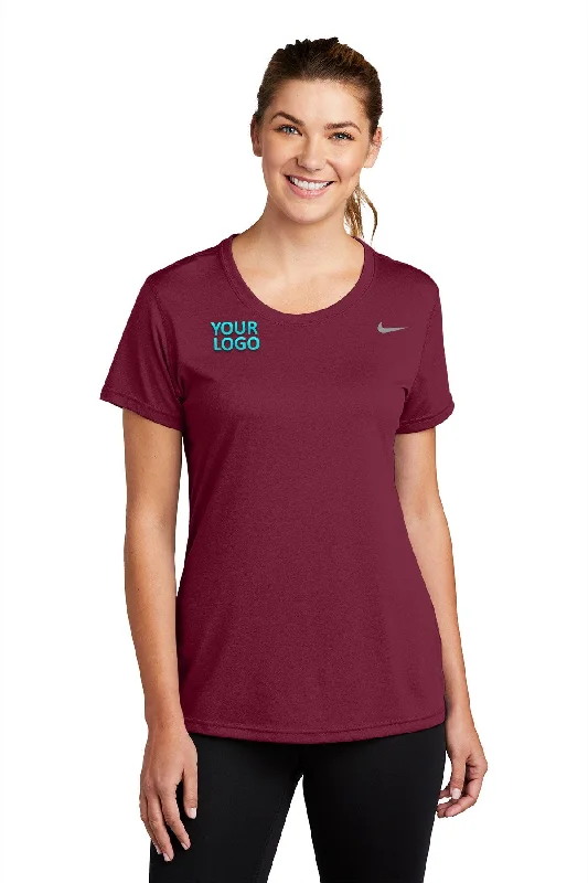 Nike Ladies Team rLegend Customized Tee's, TeamMaroon Spandex Blend Rayon Blend Denim Blend