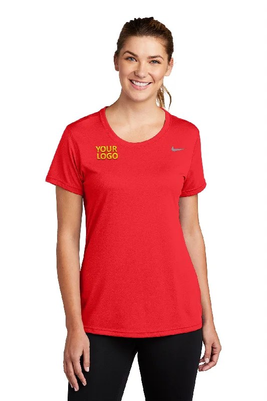 Nike Ladies Team rLegend Customized Tee's, University Red Zippered Front Buttoned Front Snap Front